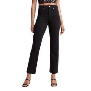 Express - High Waisted Black Straight Ankle Jeans Sz 8 L